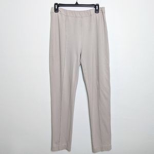 Soft Surroundings Pull On Front Seam Knit Stretch Pants Beige Size Medium M